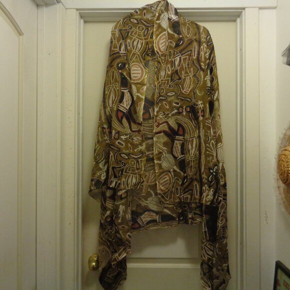 WHITE LOTUS GIRL DEEP TROPICS JUNGLE SARONG, WRAP, SCARF, SHAWL - Picture 2 of 5